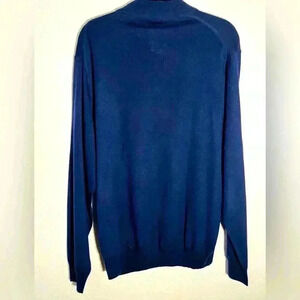 Jos A Banks 100% Italian Merino Wool Blue Pullover Sweater NWT Size L